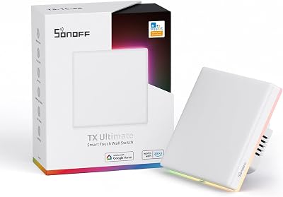 SONOFF T5 1 Gang WiFi Smart Touch Light Switch RGB LED Panel Replaceable Live