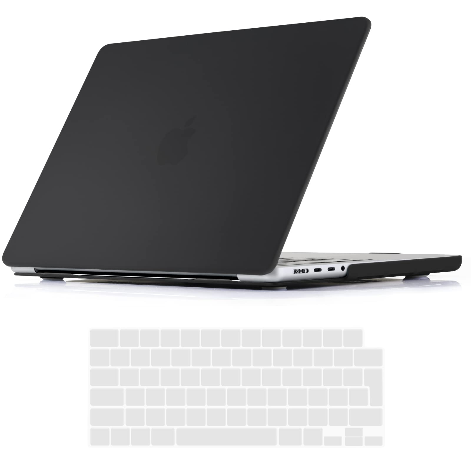 iNeseon Case Compatible with 2021-2026 Macbook Pro 14 inch M5 M4 M3 M2 M1 Pro/Max A3426 A3427 A3434 A3112 A3185 A3401 A2918 A2992 A2779, Plastic Hard Shell Protective Cover and Keyboard Cover, Black