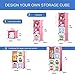 KOUSI Kids Dresser Kids Closet Portable Closet Wardrobe Children Bedroom Armoire Clothes Hanging Storage Rack Cube Organizer,Cute Cartoon,Safety & Large & Sturdy (Pink, 28