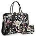 MMK Women's Designer Handbags Tote Bag Satchel handbag Shoulder Bags Tote Purse (Black Flower)