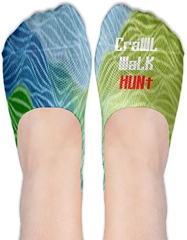 Craw Walk Hunt 3D Print Casual Low Cut Thin Loafers Non Slip Boat Shoes Liners