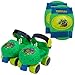 PlayWheels Teenage Mutant Ninja Turtles Kids Roller Skates with Knee Pads - Junior Size 6-12