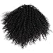 Kaneles Afro Black Kinky Curly Ponytail Extensions for Black Women Synthetic Puff Drawstring Hairpieces Wig Natural as Human Hair (Black-1b#)