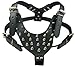 Leather Spiked Dog Harness Large Black 26