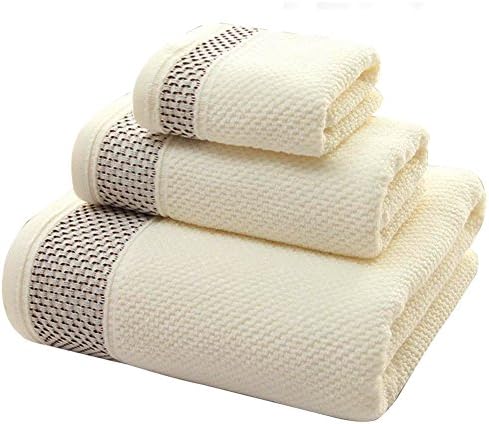 Fyore 100% Egyptian Cotton Towel Bale Set Antibacterial Fluffy Absorbent Face with Hand Bath Sheet Pack of 3 (White)