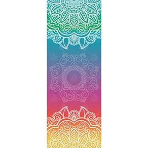 Cayuan Yoga Exercise Mat Towel Printed Non Slip Microfiber Lightweight Antibacterial Hot Yoga Towel