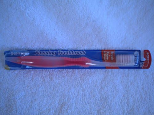 Pink SoFresh Flossing Toothbrush, Soft, Adult