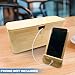 Bamboo Cable Management Box | Cable Hiding Box | Comes with Free Bamboo Phone Holder | Magnetic Door Holder | Front and Sides Opening | Anti-slip Bottom | Keeps Wires Safe and Organized | Hidden Power