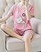 MyFav Young Girls Pajama Cute Cat Pattern Nighty Comfy Shorts Cotton Sleepwear