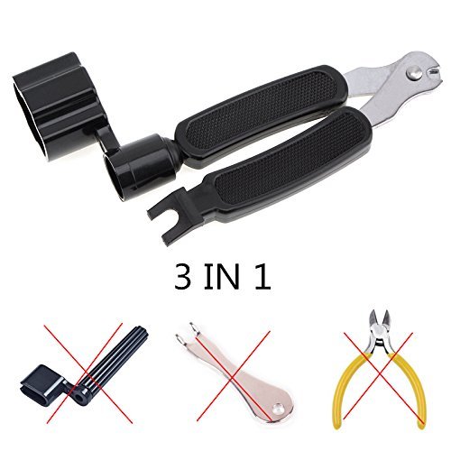 Vencetmat Acoustic Guitar Fully Enclosed Silvery Zinc Alloy Metal Machine Head,Guitar String Tuning Peg With String Winder Included 3L,3R