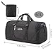 G4Free 60L Lightweight Foldable Duffel Bag Sports Gym Travel Duffel Overnight Weekend Bag Carry on Luggage Men Women (Black)