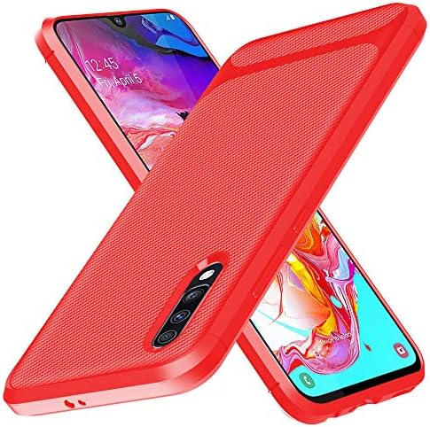 DagoRoo Compatible with Galaxy A70 Case, Shock-Absorption Slim Flexible Phone Case Cover for Samsung Galaxy A70 (6.7") 2019 (Red)