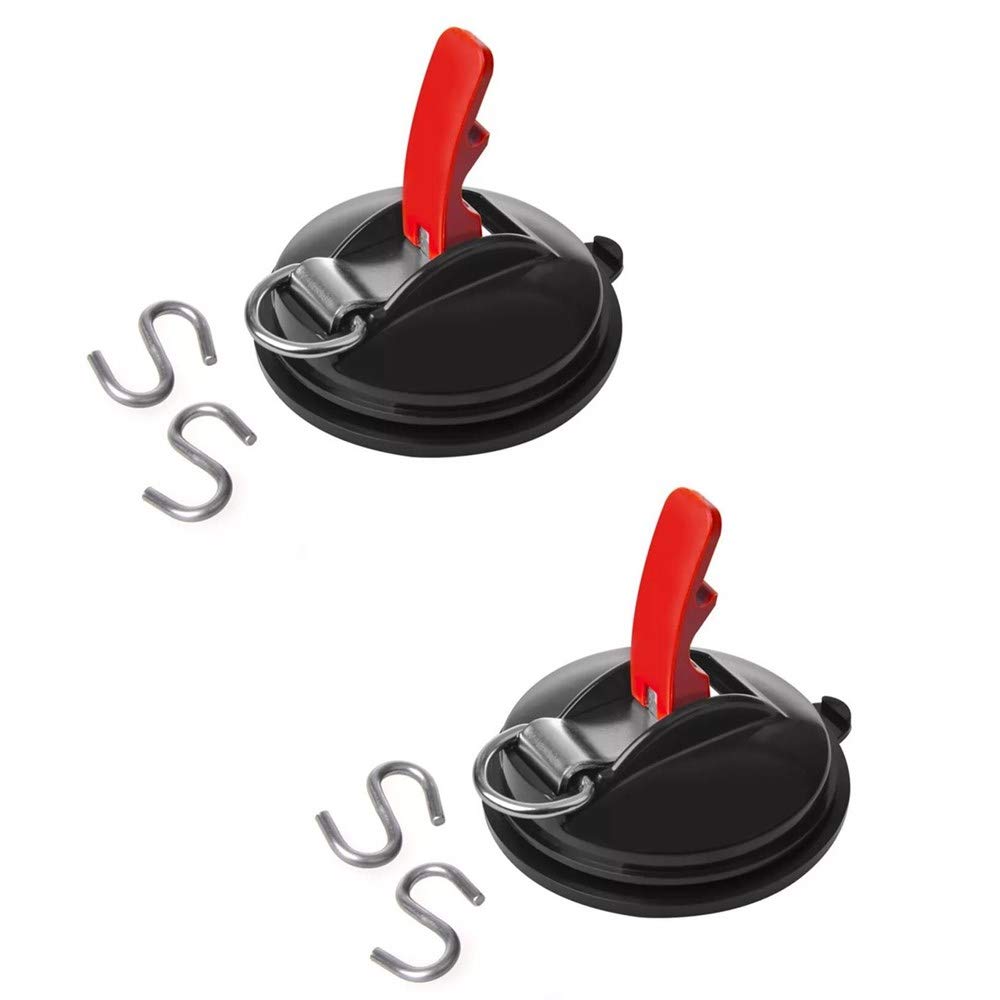 Suction Cup Lifter Red Suction Anchor Heavy Duty Glass Lifting Camping Car Side Awning 2 Pack