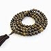 OVALBUY 8mm Tiger Eye Beads Rosary Prayer Meditation 108 Japa Mala Necklace