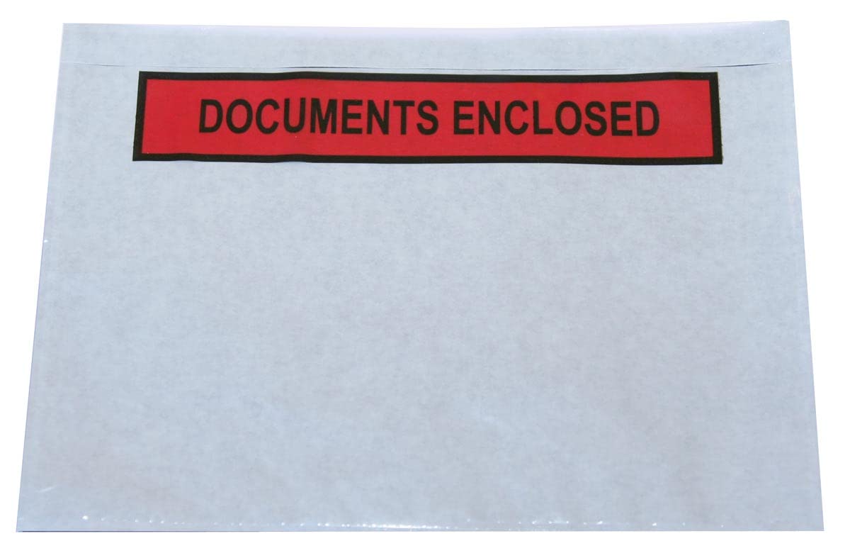 Tenzalope Packing-list Envelopes Polythene A6 Documents Enclosed 158x110mm Ref A62 [Pack of 1000] Printed