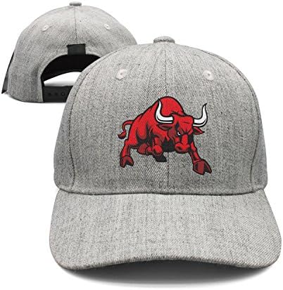 Charging Bull Woolen Peak Cap Snapback Hat Vintage Snapbacks Grey
