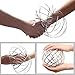 Acomon Flow Ring 2 Pack Magic Flow Ring Kinetic Spring Toy 3D Interactive Sculpture Spinner Toy Gifts for Kids Boys Girls (Silver+Rainbow)