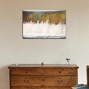 Canvas Wall Art - Abstract Landscape Artwork with Brown and White Colors - Gallery Wrap Modern Home Art | Ready to Hang - 12x18 inches