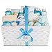 Ocean Bliss Extra Large Spa Bath Gift Basket,Great Christmas Gift, Includes 3 Bath Bombs, Shower Gel, Bubble Bath, Lotion, Scrub, Pumice Brush, Glass Candle, Slippers, Massage Stick & 5 More Items
