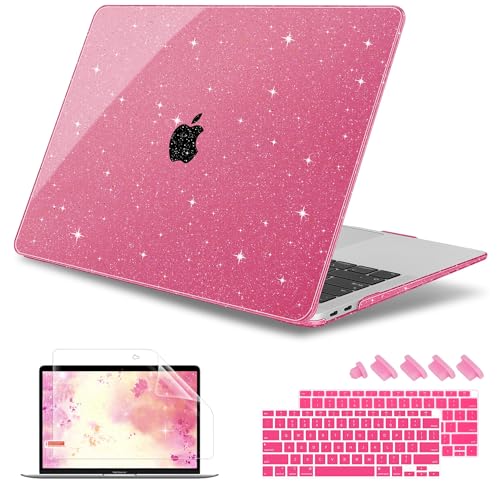 Shell MacBook Air 13 inch Peach Glitter Case