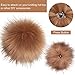 Tatuo DIY Faux Fur Pom Poms Ball with Press Button Removable Fluffy Pompom for Knitting Hats Shoes Scarves Bag Accessories (Popular Mix Colors, 16)