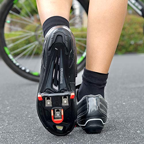 Inkesky Bike Cleats SPD-SL for Road Cycling - Compatible with Shimano SM-SH10 - Red - Thumbnail 5
