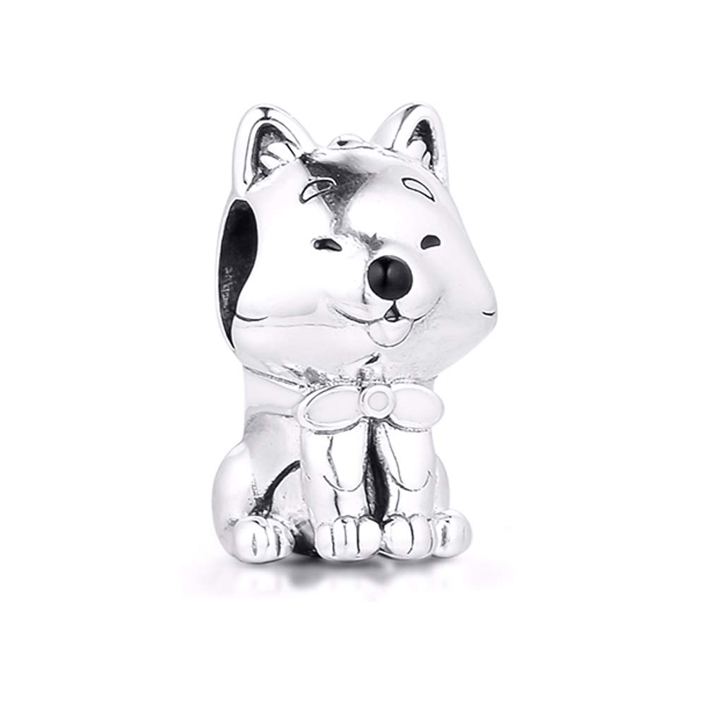 PANDOCCI 2020 Summer Japanese Akita Inu Dog Bead 925 Silver DIY Fits for Original Pandora Bracelets Charm Fashion Jewelry