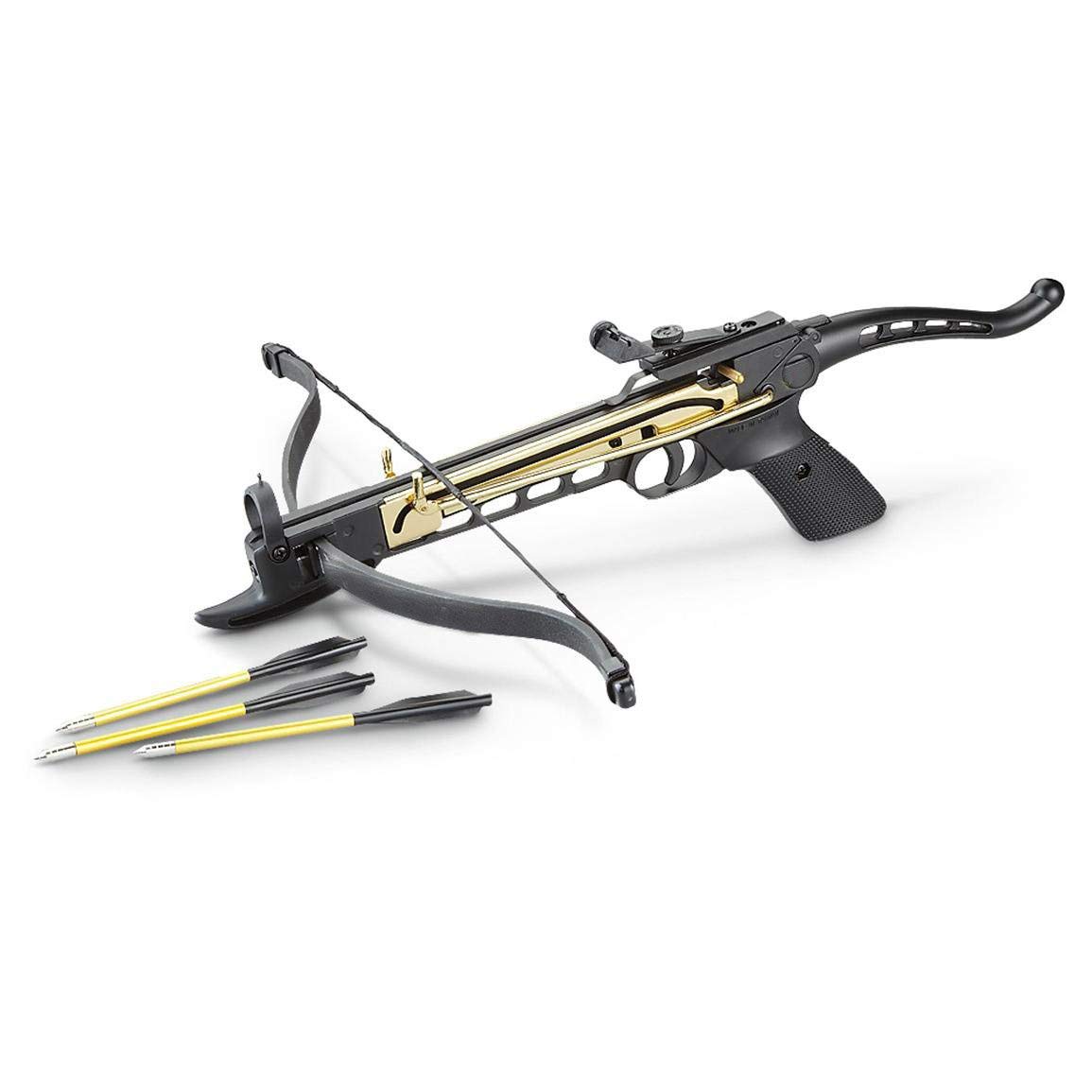 Snake Eye Tactical Mini Cobra Crossbow Pistol Self Cocking Crossbow, 80-Pound