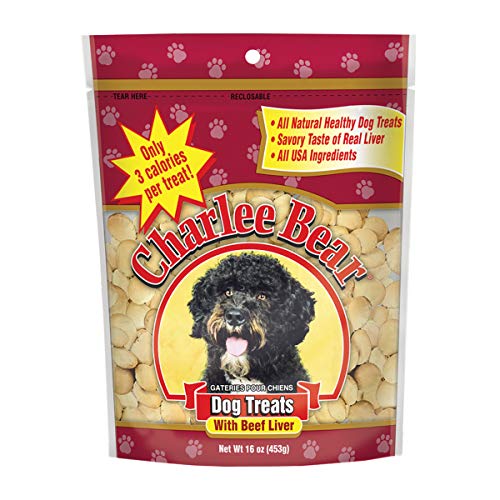 Charlee Bear Original Crunch Beef Liver Dog Treat, 16 oz bag Made in