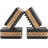 Tuneful Cables Sound Isolation Pads. Cork Pads for Turntables to Reduce Vibration &amp; Skipping (1" Pack of 4)