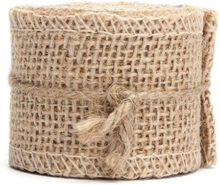 4 Inch 10 Yard Vintage Jute Hessian Burlap Ribbon Rustic Weddings Belt Straps