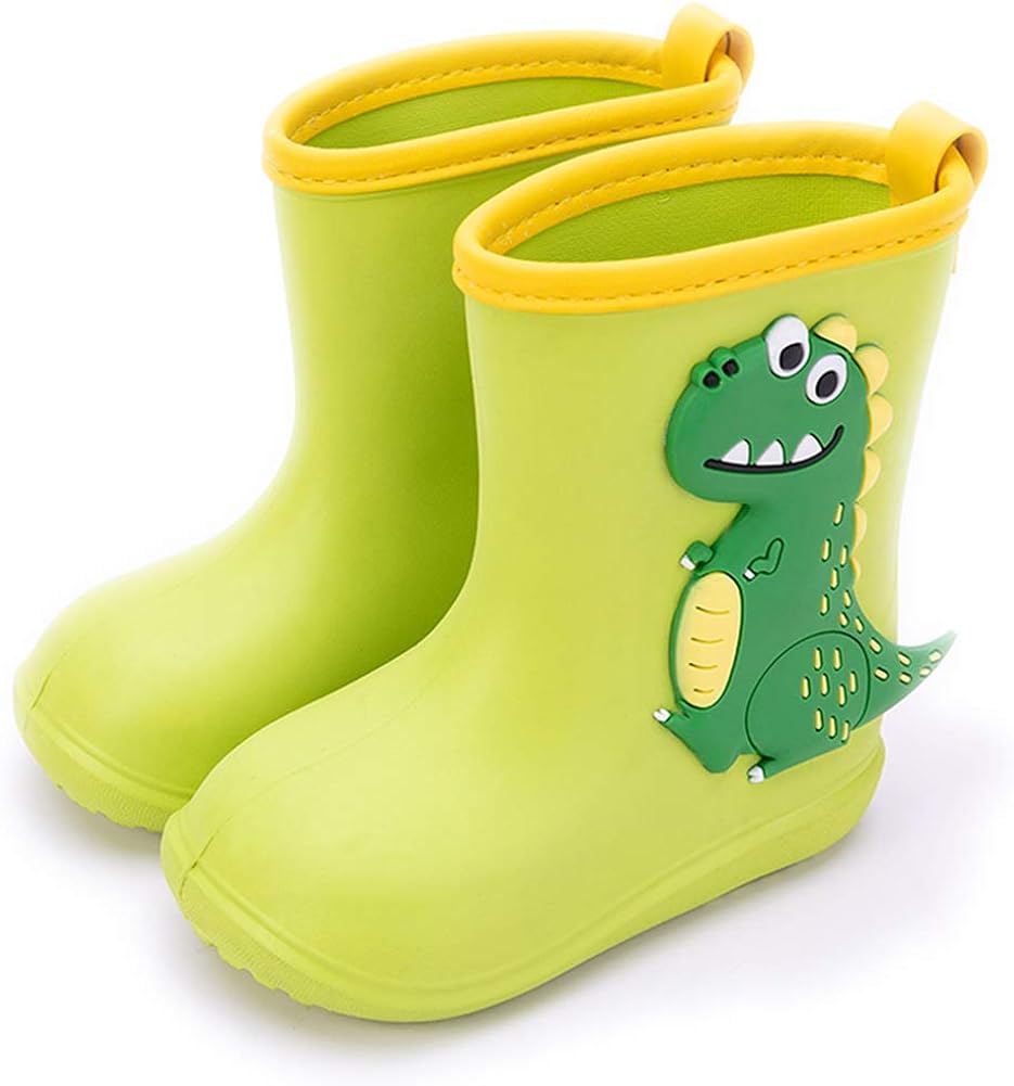 Gainsera Boys Toddler Wellies Kids Rain Boots Dinosaur Wellington Boots