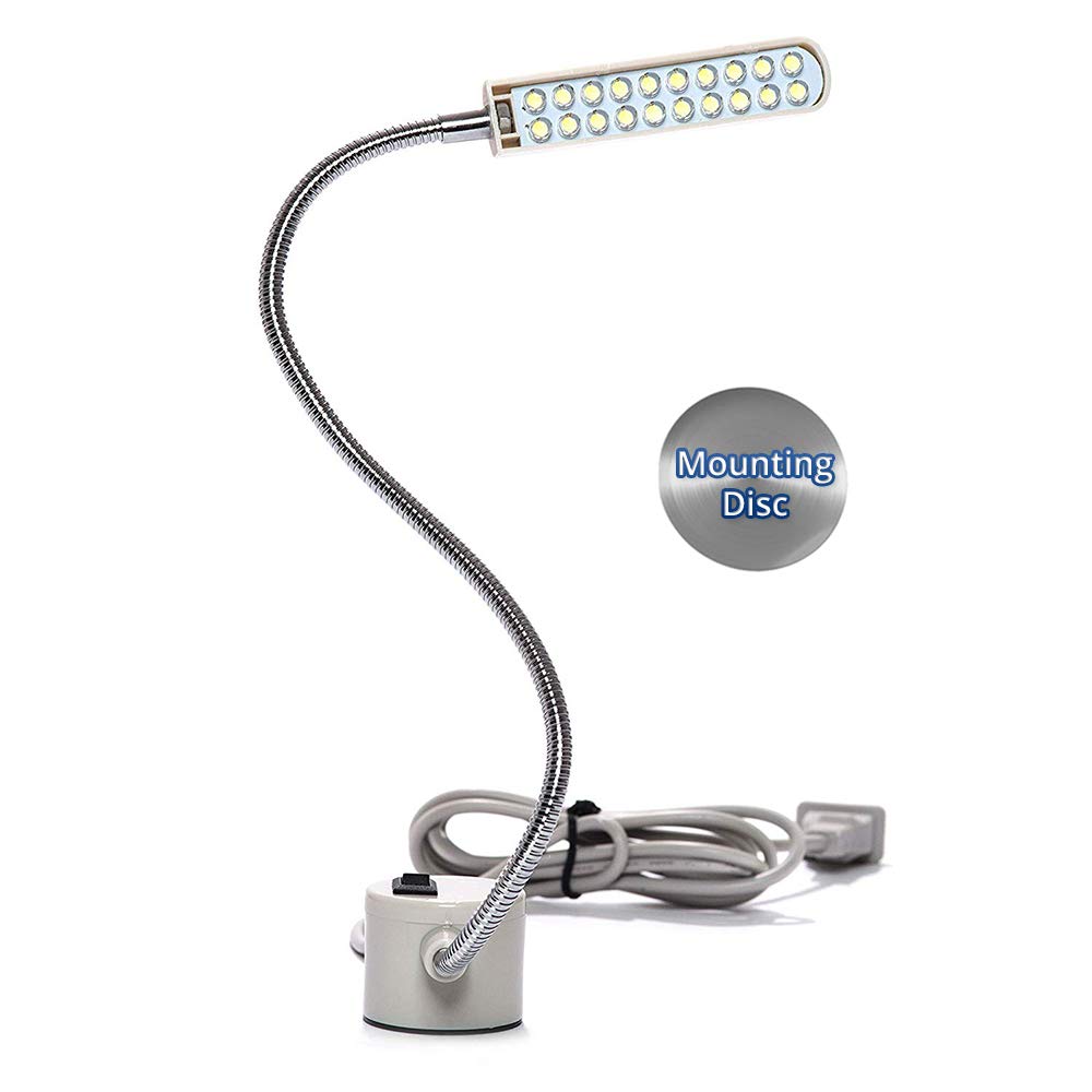Magnetic Multi-Task LED Light with 20 Daylight LEDs – 12” Mount-Anywhere Flexible Gooseneck Work Lamp with Magnet Base for Crafts, Sewing, Workbench