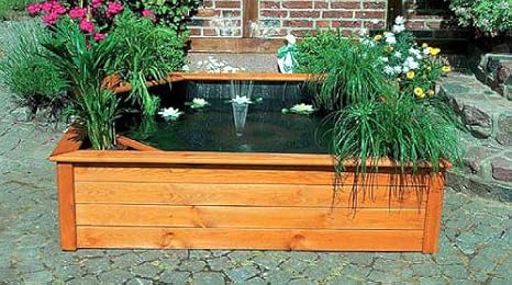 Terrassenteich 150x150cm 4 Pflanzzonen Hochteich Teich: Amazon.de: Garten