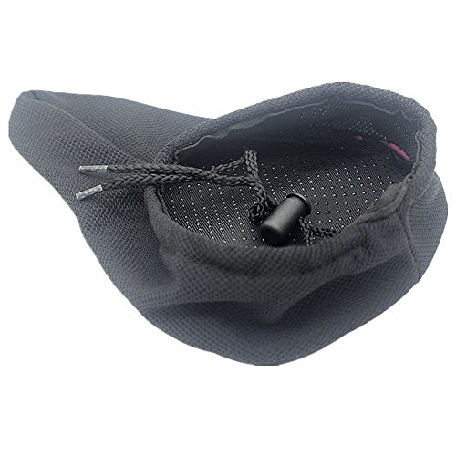 AISHEMI Breathable Soft Comfortable Cycling Bike Saddle Gel Seat Cushion Pad Cover 9"x6" for Most Children Bicycle Tricycle Banlance Bike Saddle - Thumbnail 3