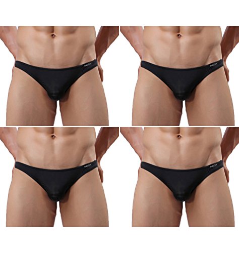 Mens Underwear Low Rise Briefs Solid Stretch Hip Bikinis 4 Pack Black US L(Tag CN 2XL) Mens Underwear Low Rise Briefs Solid Stretch Hip Bikinis 4 Pack Black US L(Tag CN 2XL)