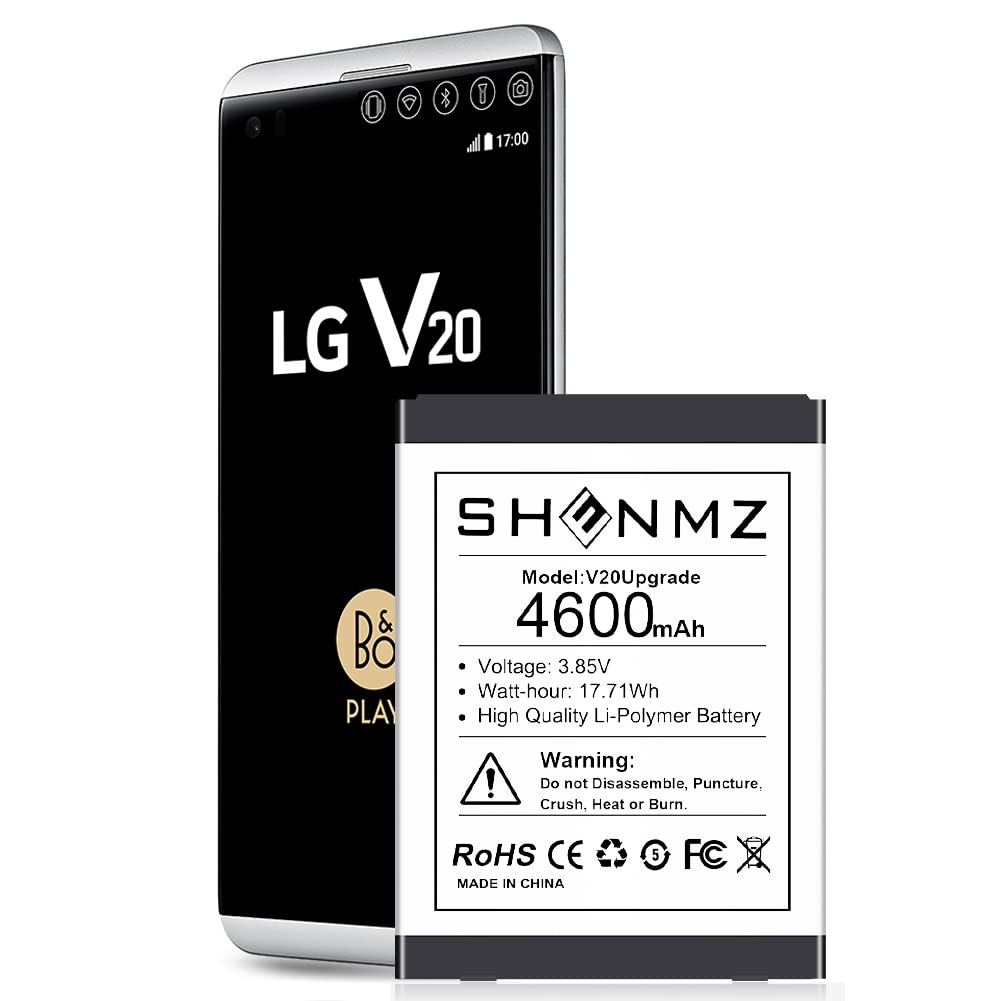 SHENMZ For LG V20 Battery, 4600mAh [2025 New Upgrade] High