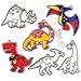 Baker Ross AR391 Dinosaur Suncatchers - Pack of 8, Suncatcher Stained Glass Craft Kits for Kids to Make and Display