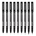 BOXUN Professional Black Fineliner Pens, Ink Drawing Pens - Set of 9 Waterproof Micro-line Pen for Manga, Outline, Illustration, Drafting, Sketching, Hand Lettering