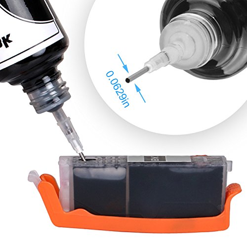 Printer Refill Ink Dye Bottles Kit for Refillable Cartridges and CISS