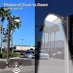 kadision 150W LED Parking Lot Light with Dusk to