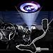 Spoya Captain America badge USB Car dome ceiling CREE LED cigarette lighter logo laser projector light lamp