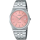 Casio MTP-B145D-4AV Men's Vintage Stainless Steel Pink Dial 3-Hand Analog Watch
