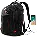 Laptop Backpack, Travel Waterproof Computer Bag for Women Men, Anti-theft High School College Bookbag, Business Fashion Backpacks with USB Charging Port Fits 15.6inch Laptop&Notebook, Black
