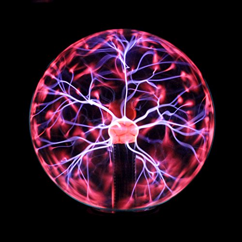 Rumfo Novelty Glass Magic Plasma Ball Light Glass Christmas Balls Decorative Lava Lamp for Kid Novelty Lights Touch Sensor Sphere Night Light (4 Inch)