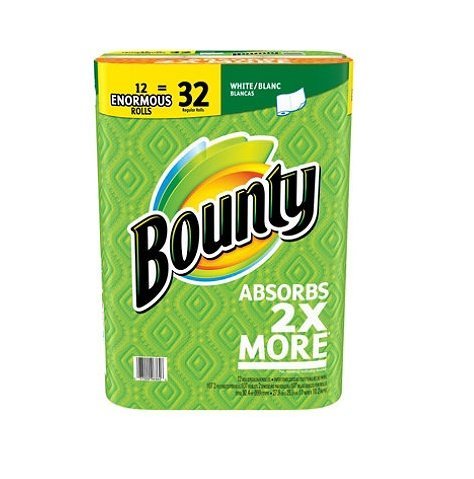 Bounty Enormous Paper Towels, White (107 sheets per roll, 12 ct.)