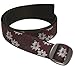 Bison Designs Women's Reversible to Solid Color Subtle Clinch Belt, Rambling Flower Pepper, Large/42