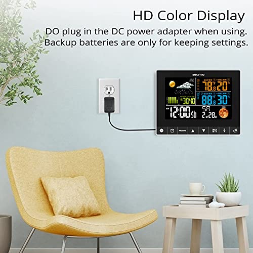 SMARTRO Weather Station Wireless Indoor Outdoor Thermometer