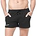 Baleaf Men's Workout Running Mesh Pocket Shorts Black Size L