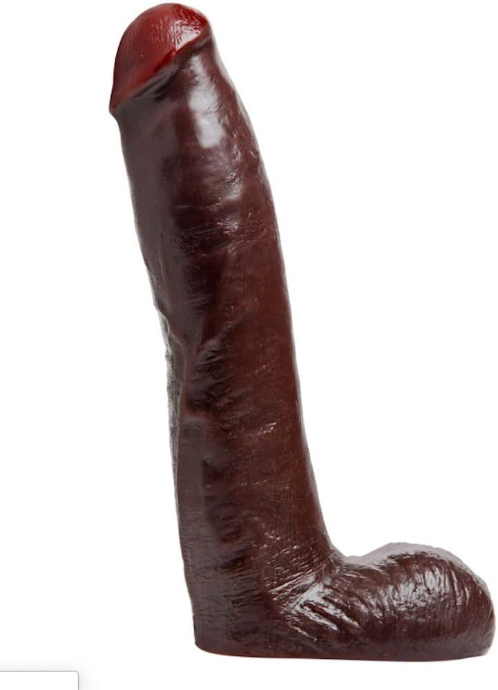 8 Inch Chocolate Realistic Shaft Black toylike Beautiful Detail Part4903